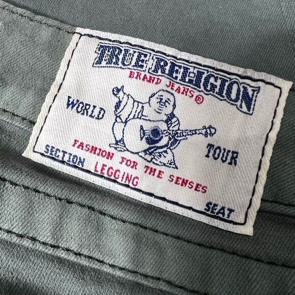 True Religion Skinny Jeans Sage Green Size 30 - Picture 6 of 16